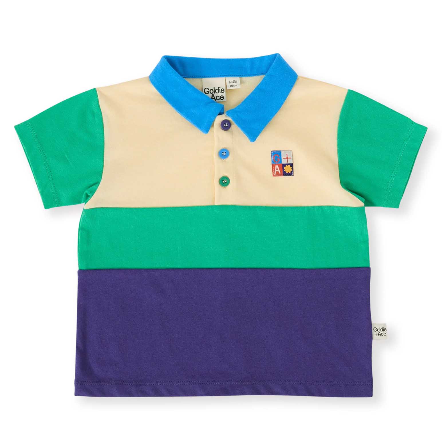 Goldie + Ace Lewis Colour Block Polo Shirt 6M-2Y